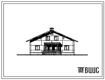 Типовой проект 181-25-12/1 Одноэтажный  жилой дом с мансардой на 2 квартиры с тремя комнатами типа 3Б. Для строительства в 1В климатическом подрайоне, 2 и 3 климатических районах