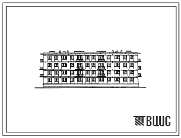 Типовой проект 1-307с-2с Четырехэтажный двухсекционный дом на 32 квартиры, с ваннами, с подвалом и без подвала.