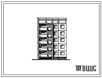 Типовой проект 76-0111с.13.88  Пятиэтажная блок-секция торцевая левая на 10 квартир. Для городов Ургенч, Гулистан, Карши