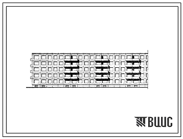 Типовой проект 1ЛГ-504Д-7 Пятиэтажный семисекционный крупнопанельный жилой дом на 140 квартир (однокомнатных 90, двухкомнатных 45, трехкомнатных 5).
