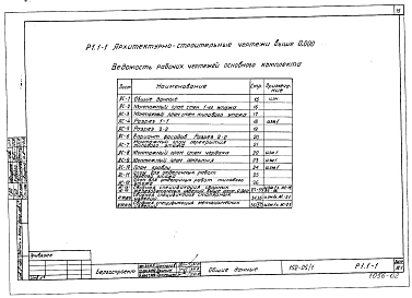 Альбом 3 Архитектурно-строительные чертежи выше отм. 0.000 (Р1.1-1)