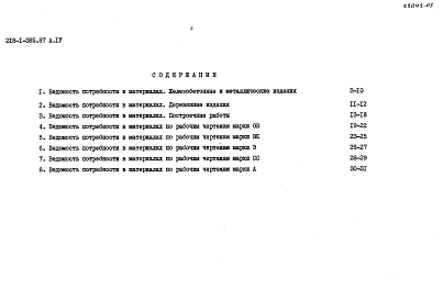 Альбом 4 Ведомости потребности в материалах