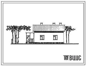 Типовой проект 184-52-171с Одноэтажный одноквартирный жилой дом с трехкомнатной квартирой типа 3Б (для индивидуального строительства).