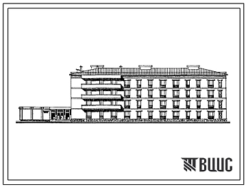 Типовой проект 164-77-72сп.85 4-этажное общежитие на 200 мест (с жилыми ячейками на 10 человек) для студентов и учащихся профтехучилищ. Для строительства в 4А и 4Г климатических подрайонах сейсмичностью 8 баллов на грунтах 2 типа просадочности.