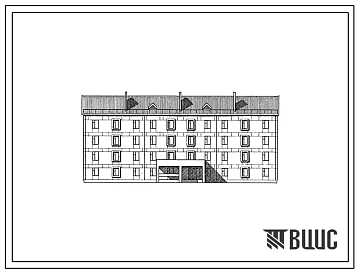 Типовой проект 163-17-114.87 Четырехэтажное общежитие на 100 мест для рабочих и служащих. Стены из легкобетонных блоков. Ориентация меридиональная. Общая площадь 1347 м2 (Для Республики Карелия)