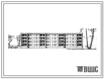 Типовой проект 1-310ТСП-5 Четырехсекционный дом на 48 квартир для кооперативного строительства (однокомнатных 8, двухкомнатных 32, трехкомнатных 8). Без встраиваемой части блоков для предприятий обслуживания населения.