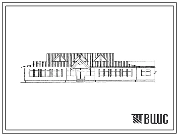 Типовой проект 224-06-25.91 Блок-пристройка для шестилеток на 2 класса. Стены из кирпича. Здание одноэтажное.