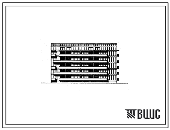 Фасады Типовой проект 67-020с.86 Пятиэтажная двойная блок-секция торцовая на 25 квартир 1Б, 2Б, 3Б-2Б, 3Б (правая)