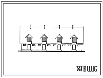 Типовой проект 194-000-716.13.87 Хозяйственная постройка на 8 секции. Для Литовской ССР