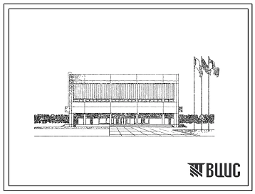 Типовой проект 292-2-53 Спортивный корпус с залом 24х12 м, в полносборных конструкциях, для строительства в 1В климатическом подрайоне, 2 и 3 климатических районах