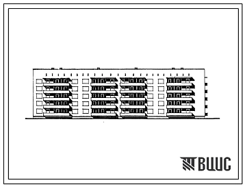 Типовой проект 114-67-2с.87 Пятиэтажный четырехсекционный жилой дом на 45 квартир