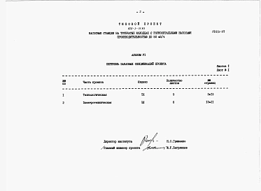 Альбом 6 Заказные спецификации.     
