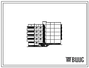 Типовой проект 97-0229.86 Пятиэтажная блок-секция на 20 квартир для сложного рельефа