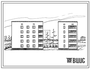 Типовой проект 87-098 Унифицированная блок-секция пятиэтажного дома торцовая левая на 15 квартир (однокомнатных 1Б-5, двухкомнатных 2Б-5, трехкомнатных 3Б-5). Для строительства на неравномерно сжимаемых грунтах, на просадочных грунтах, над горными выработ