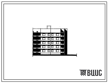 Фасады Типовой проект 152-05/1 5 этажная торцевая блок-секция на 20 квартир 2Б-2Б-2Б-3Б (левая)