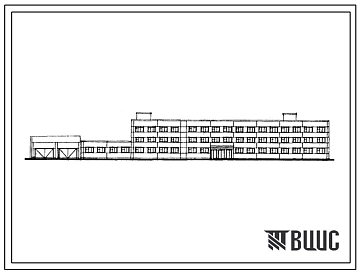 Типовой проект 416-1-167с.86 Бытовой корпус с контрольно-пропускным пунктом автотранспортного предприятия на 300 грузовых автомобилей (для южных районов)