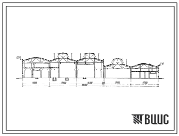 Типовой проект 416-7-46 Объединенное ремонтно-механическое и складское хозяйство в блокированном здании железнодорожного транспорта узкой колеи (в унифицированных строительных параметрах) на 850 условных капитальных ремонтов в год.