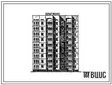 Типовой проект 148-066.13.86 Блок-секция 9-этажная 36-квартирная рядовая правая 3-1-1-4 для строительства в г. Мары