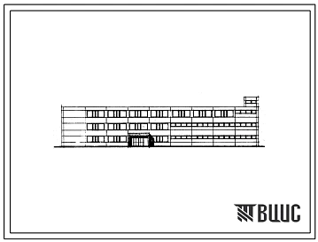 Типовой проект 416-1-82 Административно-бытовой корпус автотранспортного предприятия на 400 легковых автомобилей-такси с закрытой стоянкой.