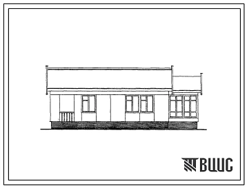 Типовой проект 183-115-51/75 Одноэтажный одноквартирный двухкомнатный жилой дом.