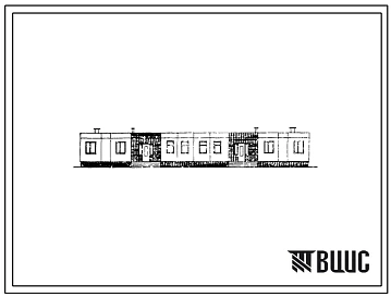 Типовой проект 181-213-5с Одноэтажный двухквартирный жилой дом с шестикомнатными квартирами со стенами из виброкирпичных панелей. Для строительства в IVА и IVГ климатических подрайонах сейсмичностью 7 и 8 баллов.