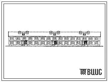 Типовой проект 113-115-131.85 Трехсекционный дом арболитовой конструкции на 12 квартир (двухкомнатных 2Б – 6, трехкомнатных 3А – 6). Общая площадь 659 м2