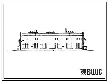Типовой проект 816-203с Центральная ремонтная мастерская для хлопкосеющих хозяйств с парком 100 тракторов (2700 га пашни). Для строительства в районах сейсмичностью 7-8 баллов. (Стены из обыкновенного глиняного кирпича)