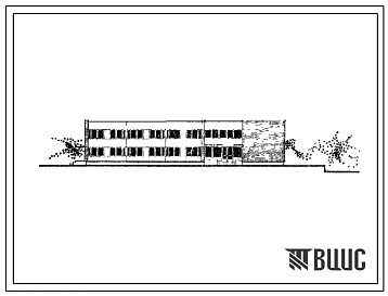 Типовой проект 161-80-47/1 Двухэтажное общежитие на 59 мест. Для строительства во 2Б и 2В климатических подрайонах Литовской ССР