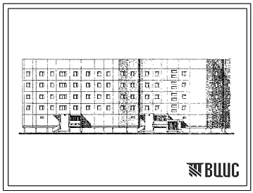 Типовой проект 122-038см.83 Пятиэтажные жилые блоки меридиональной ориентации.