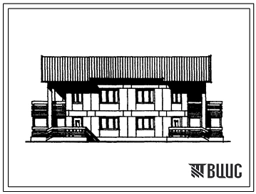 Типовой проект 143-17-56/1 Двухэтажный двухквартирный дом с пятикомнатными квартирами (перекрытия железобетонное). Для индивидуальных застройщиков.