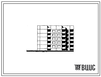 Фасады Типовой проект 90-065.86 Пятиэтажная блок-секция торцевая правая на 20 квартир