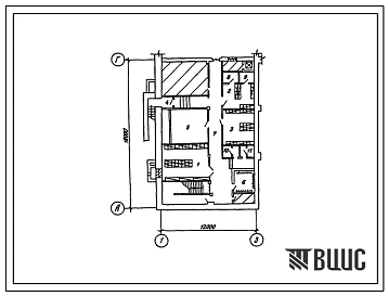 Типовой проект П-1,П-2,П-4-100(411-2-183.87) Вспомогательные помещения в подвале специализированного цеха по производству товаров народного потребления из отходов, дров, (убежище на 100 человек, размеры убежища 18м на 12м, режимы вентиляции 1,2,3).