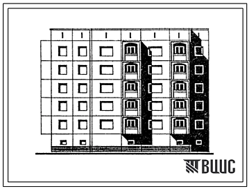 Типовой проект 97-0295м.86 Блок-секция 5-этажная 19-квартирная угловая-левая 1Б-1Б-3Б-4Б