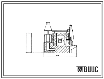 Типовой проект 406-9-206 Печь нагревательная камерная размерами пода 0,58х0,58 м на газе и мазуте с отводом дыма вверх