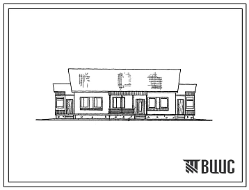 Типовой проект 411-1-74 Двухквартирный двухкомнатный кордон