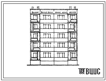 Типовой проект 97-0161.83 Блок-секция рядовая с торцовыми окончаниями пятиэтажная 10-квартирная 3Б.3Б. Для строительства в г. Кзыл-Орда.