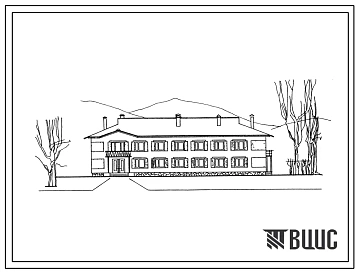 Типовой проект 164-80-58с Двухэтажное общежитие на 50 мест, для строительства в 3 климатическом районе сельской местности (Казахской ССР сейсмичностью 9 баллов)