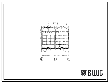 Типовой проект 901-6-60 Градирни с вентиляторами 2ВГ25  с секциями площадью 16 кв.м, располагаемые на зданиях с плоской кровлей