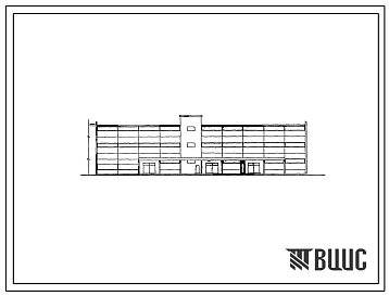 Типовой проект 4-15-132/65 Трехэтажный склад сборной железобетонной конструкции для тарных грузов (муки). Вариант склада с панельными стенами.