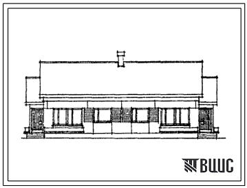 Типовой проект 183-17-58/1 Одноэтажный двухквартирный жилой дом с двухкомнатными квартирами.