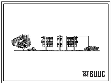 Типовой проект 134-42-89с 2 этажный 8 квартирный жилой дом галерейного типа для малосемейных с однокомнатными квартирами 1А и 1Б