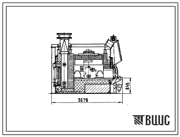 Типовой проект 406-9-283.84 Печь нагревательная камерная размерами пода 2,09 х 1,62 м на газе среднего давления с отводом дыма вверх