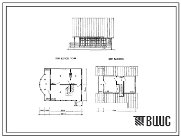 Типовой проект 181-115-219.91 Мансардный трехкомнатный садовый домик. Площадь, м2: общая        24,6, мансарды 23,4, веранды 25,0, террасы 13,1 