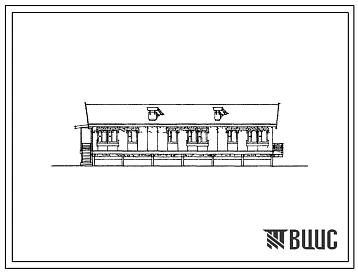 Типовой проект 181-115-78см Одноэтажный жилой дом для малосемейных на 6 квартир типа 1Б. Для строительства в 1В и 1Д климатических подрайонах Байкало-Амурской магистрали сейсмичностью 7 и 8 баллов, с вечномерзлыми грунтами
