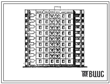 Типовой проект 148-037сп Блок-секция девятиэтажная 18-квартирная с двойным поворотом прямая 4Б-4Б.