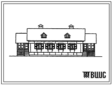 Типовой проект 183-17-100.13.87 Одноэтажный двухквартирный жилой дом с двухкомнатными квартирами .Для Приморского края.