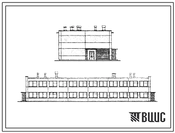 Типовой проект 504-21 Блок служебно-технического здания для морских портов на 50 человек.
