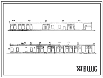 Типовой проект 416-6-4 Лесопожарное депо на 5 автомашин со складом огнетушащих химикатов.