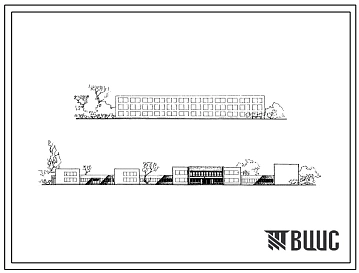 Типовой проект 222-1-223с Девятилетняя общеобразовательная школа на 40 классов (1568 учащихся), для строительства в 3Б климатическом подрайоне сейсмичностью 7 и 8 баллов
