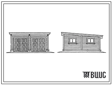 Типовой проект 416-6-11 Пожарный сарай на 1 машину полевой производственной базы для участка добычи фрезерного торфа с годовой программой до 150 000 т.
